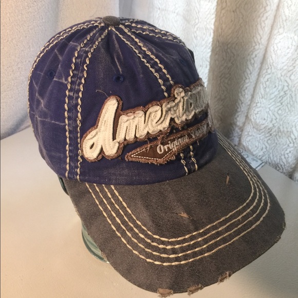 Royal Blue "Americana" Cap w/ White Stitching - Picture 9 of 11